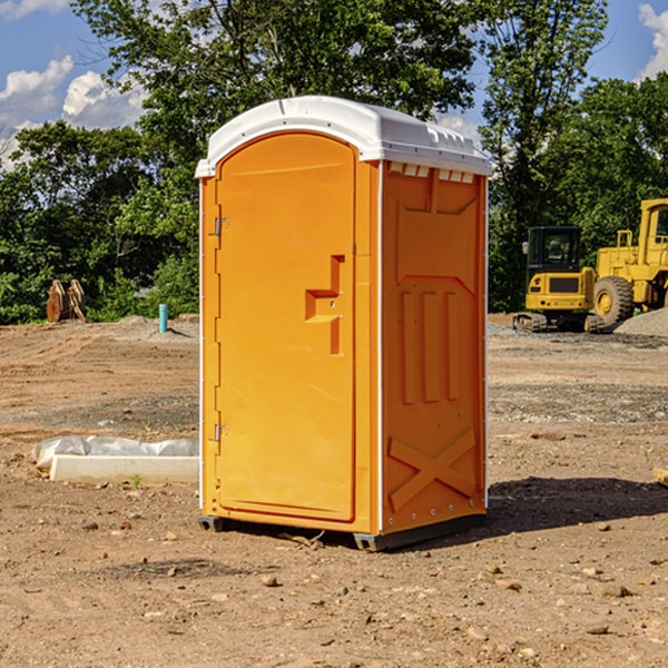 how often are the portable restrooms cleaned and serviced during a rental period in Bremen OH